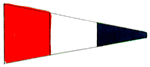 International code flag for the letter E.