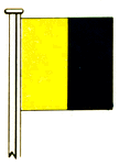 International code flag for the letter K.