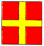 International code flag for the letter R.