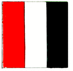 International code flag for the letter T.
