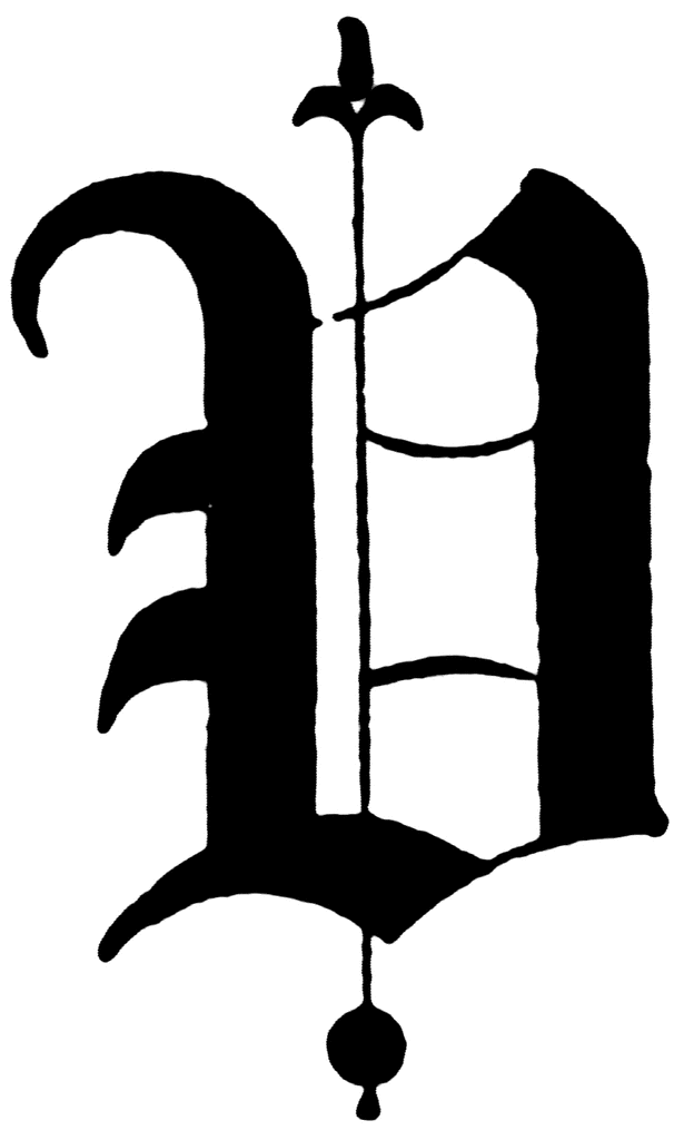 V, Old English title text | ClipArt ETC