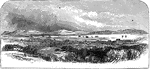 "Terraced Hills of the Burren, as seen from the north of Galway Bay." -Taylor, 1904