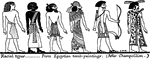 Early developments of racial types, a tomb paint from an Egyptian tomb.