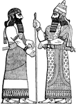 An Assyrian King and his chief Minister.