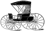 American one-horse, four-wheeled cart.