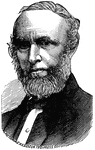 A portrait of John G. Whittier. Whittier was a Quaker poet and advocated for abolishment of slavery.