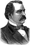 A portrait of Grover Cleveland. He is the only president who served two non-consecutive terms (1885&ndash;1889 and 1893&ndash;1897).