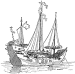 A Chinese trading ship.
