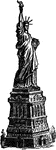 "The great Bartholdi statue, 'Liberty Enlightening the World,' erected upon Bedloe's Island in New York Bay, was the gift of France to the American People."-Lupton