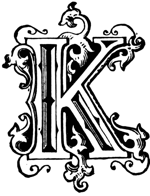 K, Ornamental letter | ClipArt ETC