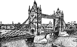 The Tower Bridge in London, England.