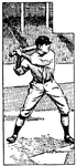 A baseball player ready at bat.