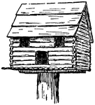 One type of birdhouse modeled to look like an actual house.