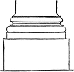 In ancient architecture, a sort of second plinth or block under a column statue, to raise it.