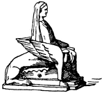 The Antique Terracotta arm-chair was in the form of a hollowed-out body of a sphinx.