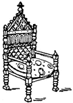 King David's Arm-chair was designed in the 13th century. The Arm-chair was made from a relief portal of a cathedral in Auxerre, France.