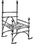 The Frame of Medieval Arm-chair was made of iron with no drapery included.