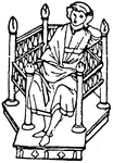The Medieval polygonal chair came from Toulouse, France.