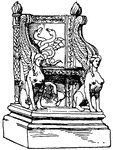 The Roman Arm-chair had a decoration symbolic of Ceres, the Roman goddess of growing plants.