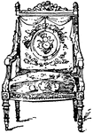 The Louis XVI Arm-chair style had carved wood and was gilded.