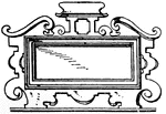 The German 17th century Architectural frame was an oblong shape that was surrounded by an ornate frame that is symmetrical on all sides., without regard to the top and bottom.