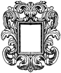 The German mirror frame was made in the 18th century. A mirror surrounded by scroll work.