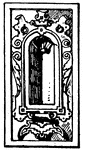 The German Renaissance Architectural frame had a small niche in the middle or curved out hole as a design.