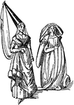 Costumes of Medieval women.
