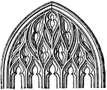 This tracery shows the flamboyant style of Gothic architecture which was popular in France from the fourteenth to sixteenth centuries.