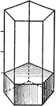 Illustration used to show finding the volume of a pentagonal prism.