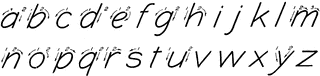 Single Stroke Inclined Lower Case Letters