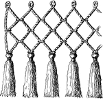 "A rope netting at once simple and effective...This netting may be made of heavy rope for a grille in an open doorway, or a lighter rope for fringe."