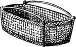 A woven basket.