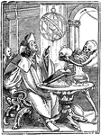The Astrologer, from Hans Holbein's series of engravings, Dance of Death.