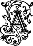 A decorative letter "A".