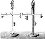 A simple apparatus called the arithmetical lever for illustrating the laws of parallel forces.