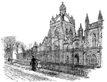 An illustration of King's College located in Aberdeen.