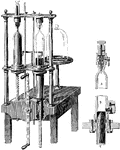 A machine designed to suppress the dead space which limits the efficiency of ordinary air-pumps.