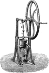 A suction-pump in which the alternate motion of the piston is effected by means of a rotary motion.