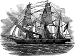 The Alabama was a Confederate man-of-war built by the British. It served as a commerce raider attacking Union ships.