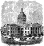 An image of St. Louis, Missouri's courthouse in 1874.