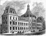 St. Louis, Missouri's courthouse as pictured in 1874.