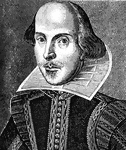 A portrait of William Shakespeare, an English poet and playwright, widely regarded as the greatest writer in the English language and the world's pre-eminate dramatist. His surviving works consist of 38 plays, 154 sonnets, two long narratives poems, and several other poems. His plays have been translated into every major living language, and are performed more often than those of any other playwright.