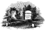 An illustration of a soldiers grave in Augusta, GA.