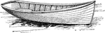 An illustration of a canoe.