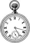 An illustration of a pocket watch.