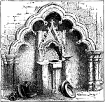 A piscina or sacrarium is a shallow basin placed near the altar of a church, used for washing the communion vessels. They are often made of stone and fitted with a drain, and are in some cases used to dispose of materials used in the sacraments. They are found in Roman Catholic, Anglican, and Lutheran churches, and a similar vessel is used in Eastern Orthodox churches.