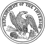 The seal of the Department of the Interior of the United States.