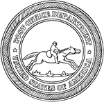 The seal of the Post-Office Department of the United States.