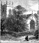 It was roughly here that the Battle of Shrewsbury of 1403 took place. A church, commonly known as "Battlefield Church", but officially St. Mary Magdalene Church, was built in memory of the thousands who died.